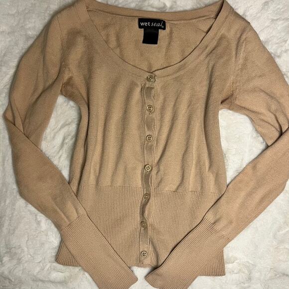 Wet Seal Beige Cardigan - Picture 1 of 5